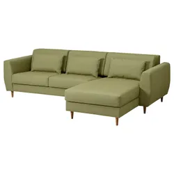 IKEA SLATORP(195.775.96) Диван из 3 человек с шезлонгом, Висл желто-зеленый