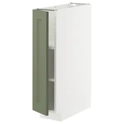 IKEA METOD(295.186.10) ST/полки, Biały/Axstad Greya -green