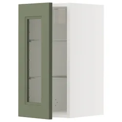 IKEA METOD(695.173.26) Должен половина/стекло, Biały/Axstad Greya -green