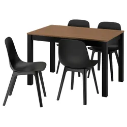IKEA ÅLHULT / ODGER(996.100.78) Стол и 4 стула
