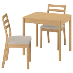 IKEA TONSTAD / TONSTAD(095.966.61) Стол и 2 стула, имит. дуб/имит. Легкий бежевый Fridtuna