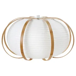 IKEA TAGGTOFS(005.667.34) подвесная абашка оттенок, белый/бамбук