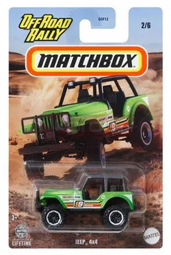 MATCHBOX OFF ROAD RALLY 2/6 Jeep 4x4 HVT02