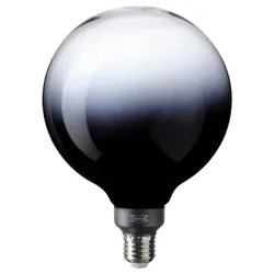 IKEA MOLNART(205.134.95) LED лампочка E27 100 люмен, м&#39;яч / чорне прозоре скло