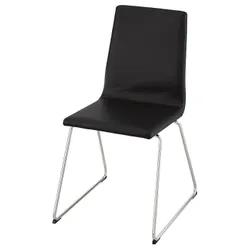 IKEA LILLÅNÄS(705.347.54) стілець, хром/Бомстад чорний