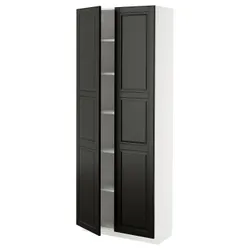 IKEA METOD(995.789.07) Високі шафи/полиці, Biały/Bodbyn Black