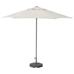 IKEA JOGGESÖ(394.956.94) зонт с основанием, светло-серо-бежевый/Huvön серый