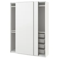 IKEA PAX / HASVIK(394.332.29) комбінований гардероб, білий/білий