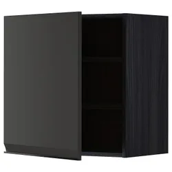 IKEA METOD(794.954.04) навісна шафа з полицями, чорний/Upplöv матовий антрацит