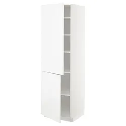 IKEA METOD(394.666.44) высокий шкаф с полками/2 дверцы, белый/Рингхульт белый
