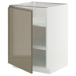 IKEA METOD(295.767.18) ST/полки, белый/voxtorp Gloss Dark -Brown