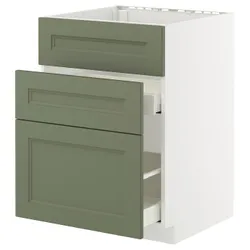 IKEA METOD / MAXIMERA(195.173.62) SZ ZL+3FR/2SZU, Biały/axstad gria -green