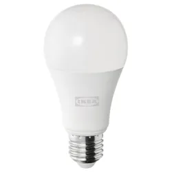 IKEA SOLHETTA(205.099.93) LED лампочка E27 1521 люмен, може бути затемнений / опал біла куля