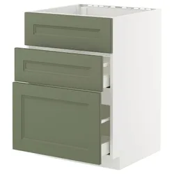 IKEA METOD / MAXIMERA(995.173.20) SZ ZL+3FR/2SZU, Biały/Axstad Greya -green