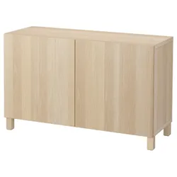 IKEA BESTÅ (292.098.29) сочетание с дверью, под беленый дуб / Лаппвикен / Stubbarp под беленый дуб