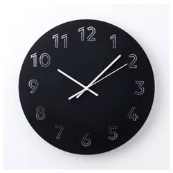 IKEA TUNNIS(005.404.85) годинник, низька напруга/чорний