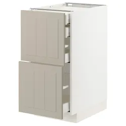 IKEA METOD / MAXIMERA(494.080.74) sz stj 2fr / 2n / wed / w szu, білий / Stensund beige