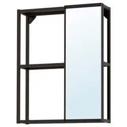 IKEA ENHET(593.365.19) зеркальный шкаф, антрацит