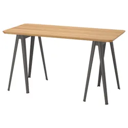 IKEA ANFALLARE / NÄRSPEL(994.177.16) письмовий стіл, бамбук / темно-сірий