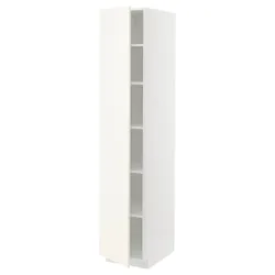 IKEA METOD(895.073.07) высокий шкаф/полки, белый/Вальстена белый