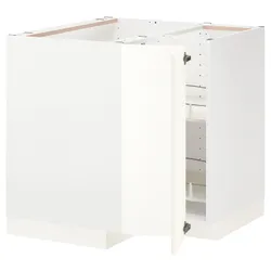 IKEA METOD(395.072.39) кутова нижня шафа з каруселлю, білий/Вальстена білий