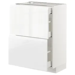 IKEA METOD / MAXIMERA(792.550.55) 2-дверный / 3-местный, белый/Воксторп глянцевый/белый