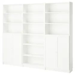 IKEA BILLY / OXBERG(695.906.42) Комбинация стеллажей с дверями, белый