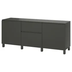 IKEA BESTÅ(995.080.85) комбинация с выдвижными ящиками, темно-серый/Västerviken/Stubbarp темно-серый