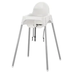 IKEA ANTILOP(890.417.09) високе крісло, білий / срібний