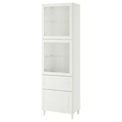 IKEA BESTÅ(993.892.66) книжный шкаф / стеклянная дверь, белый Смевикен/Оствик/Каббарп белый прозрачное стекло