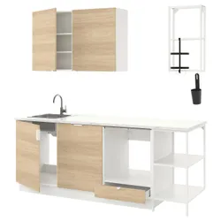 IKEA ENHET (093.377.43) кухня, білий / імітація дуб