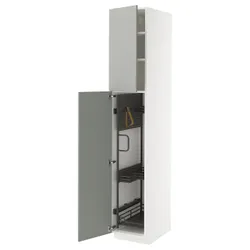 IKEA METOD(795.741.99) High Cabinet/Interior Inn, Biały/Havstorp Light Grey