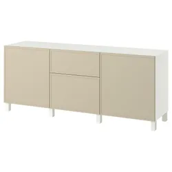 IKEA BESTÅ(995.978.21) комбинация с ящиками, Krukmakare Beige/Stubbarp White