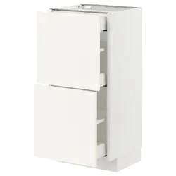IKEA METOD / MAXIMERA(295.072.25) підстава шафи 2fr/3szu, білий/Вальстена білий