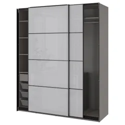 IKEA PAX / SVARTISDAL(294.298.26) комбінований гардероб, імітація темно-сірого/білого паперу