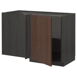 IKEA METOD(694.548.28) кутова тумба з полицею, чорний / Sinarp коричневий