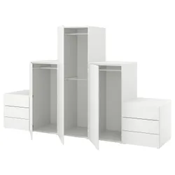 IKEA PLATSA(794.369.66) шафа 3 двері + 6 ящиків, білий / Фоннес білий