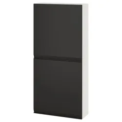 IKEA BESTÅ(595.693.49) шкаф в дверях SC/2, Белый/Хаммармед антрацит