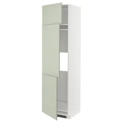 IKEA METOD(694.869.66) висока шафа для льоду/морозильна камера/3 двері, білий/Stensund світло-зелений
