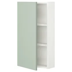 IKEA ENHET(194.968.78) навесной шкаф 2 полки/дверь, белый/бледный серо-зеленый