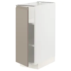 IKEA METOD(094.924.75) шафа/полиці, білий/Upplöv матовий темно-бежевий