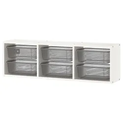 IKEA TROFAST (794.781.93) Стенной шкаф, белый / темно-серый