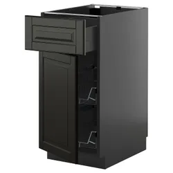 IKEA METOD / KNIVSHULT(895.883.89) Шафа STJ/Кошик DR/SZUF/DOWER, Чорна Чорна