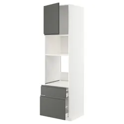 IKEA METOD / MAXIMERA(094.579.62) в сз д пирог / микр з дрз / 2 сзу, белый/Воксторп темно-серый