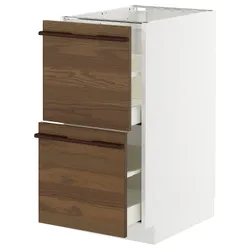 IKEA METOD / MAXIMERA(495.745.15) STJ 2FR/2W смотрит, Белый/стенста темно -коричневый пепельный шпон