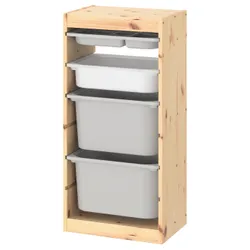 IKEA TROFAST(094.784.03) ящик/лоток для хранения kmb, светло-белая морилка серая сосна/белый