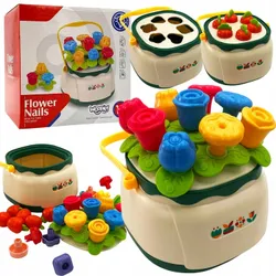 НАБІР ВЕЛИКИХ КВІТКОВИХ БЛОКІВ XL БУДІВЕЛЬНІ КВІТИ САД MONTESSORI WOOPIE
