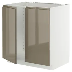 IKEA METOD(895.767.58) sin/2 чип, белый/voxtorp Gloss Dark -Brown