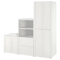 IKEA SMÅSTAD / PLATSA (294.876.37) стійка, біла / біла рамка