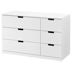 IKEA NORDLI(092.394.98) комод, 6 ящиків, білий